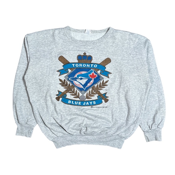 Vintage Other - Vintage 90s Toronto Blue Jays Logo Crest Bulletin Athletic Sweatshirt Mens XL